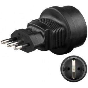 Adaptateur secteur Italie, noir