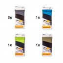 Pouch w/MicroFiber Cloth 5-Pack (2XBlack/Gray. 1X Gray/Green. 1X Gray/Blue. 1X Gray/Olive)