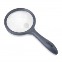 LED Lighted H  Held Magnifier. 2x Magnifier with 4x Spot Lens
